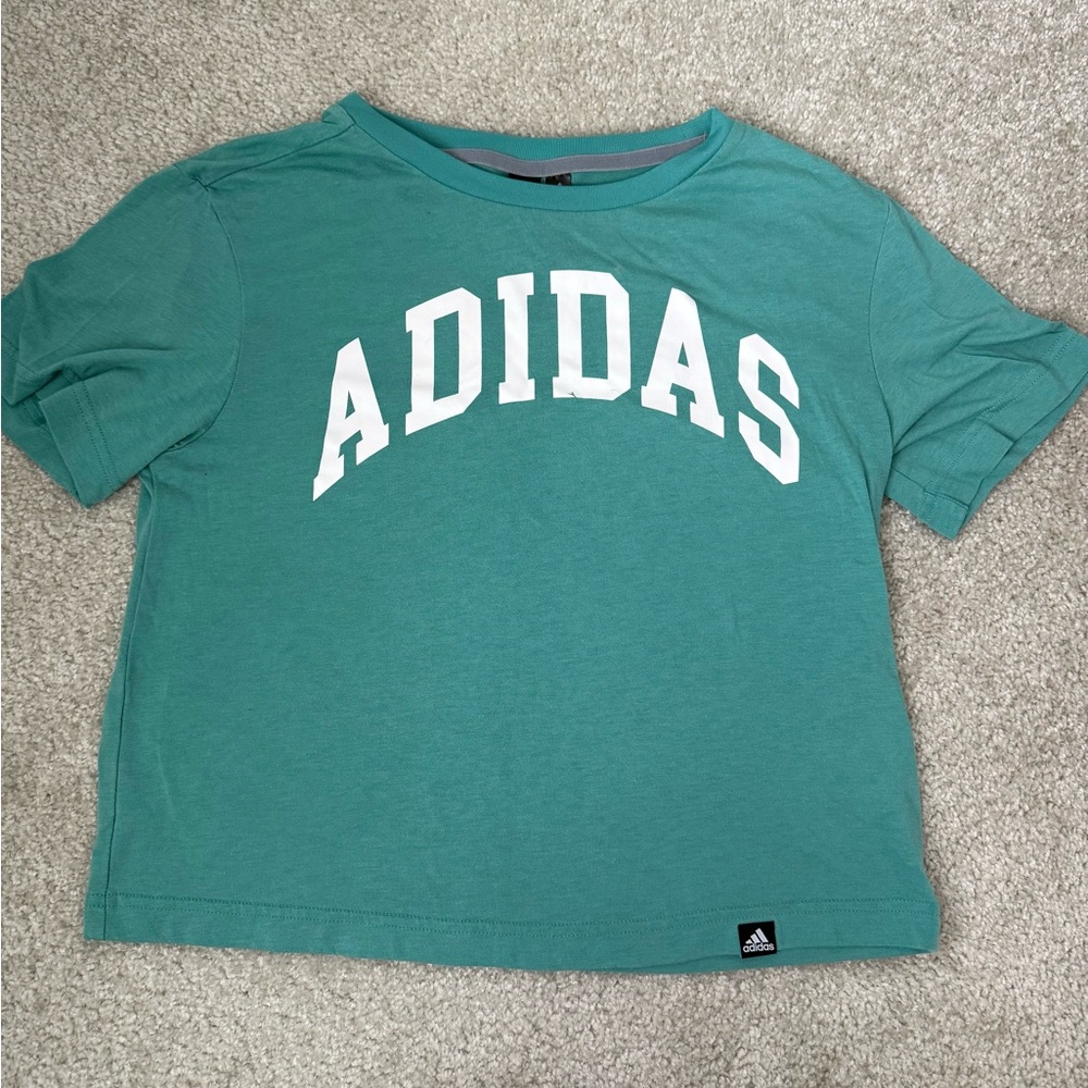Adidas Kids Green Short Sleeve Tee